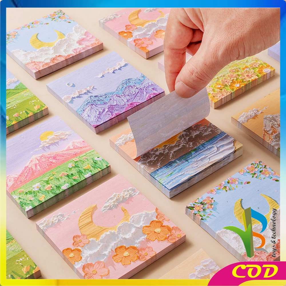 RB-A37 Memo Tempel Aesthetic Sticky Notes Motif Alam Indah / Note Beauty nature / Memo Tempel Notes Pemandangan / Memopad lucu