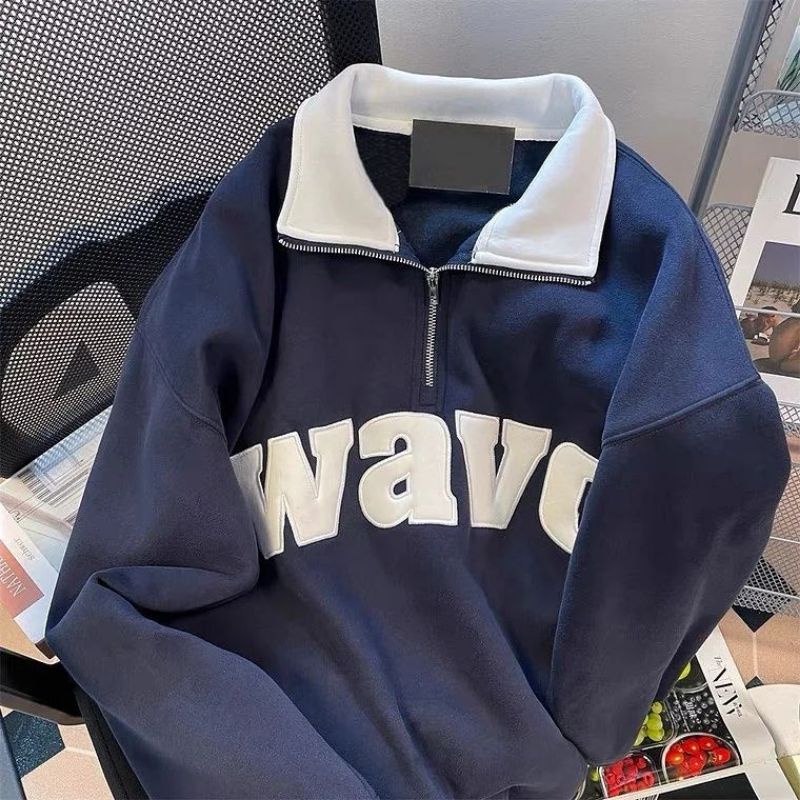 Sweater Crewneck Wanita WAVO Kerah Termurah Bahan Fleece Lembut Dan Tebal