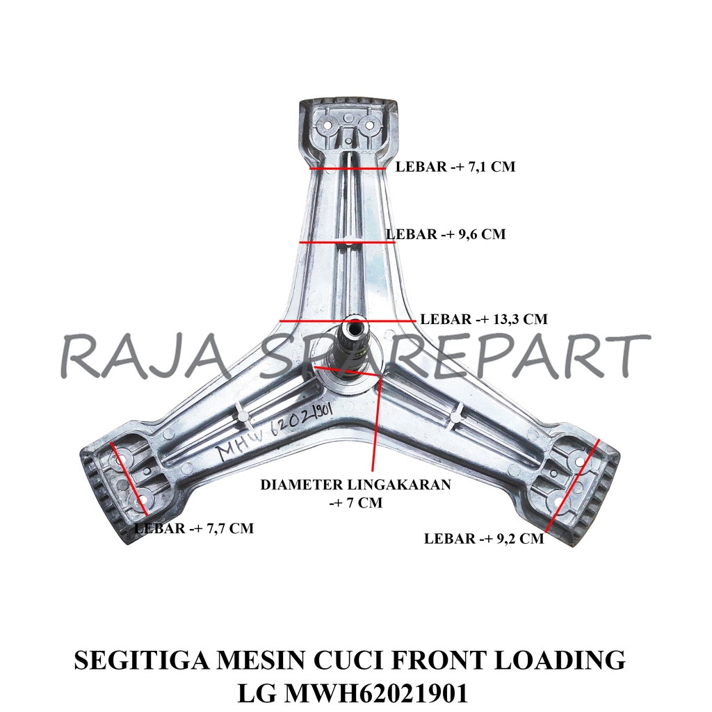 SEGITIGA MESIN CUCI FRONT LOADING LG MWH62021901