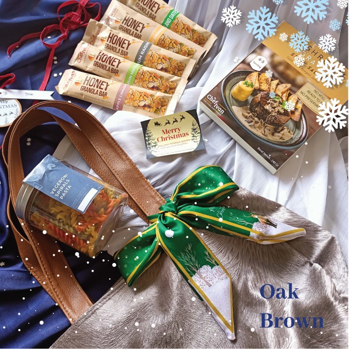 

(COD) Jingle Hampers Christmas Gift Set Hadiah Natal Bumbu Madu Selai - Oak Brown