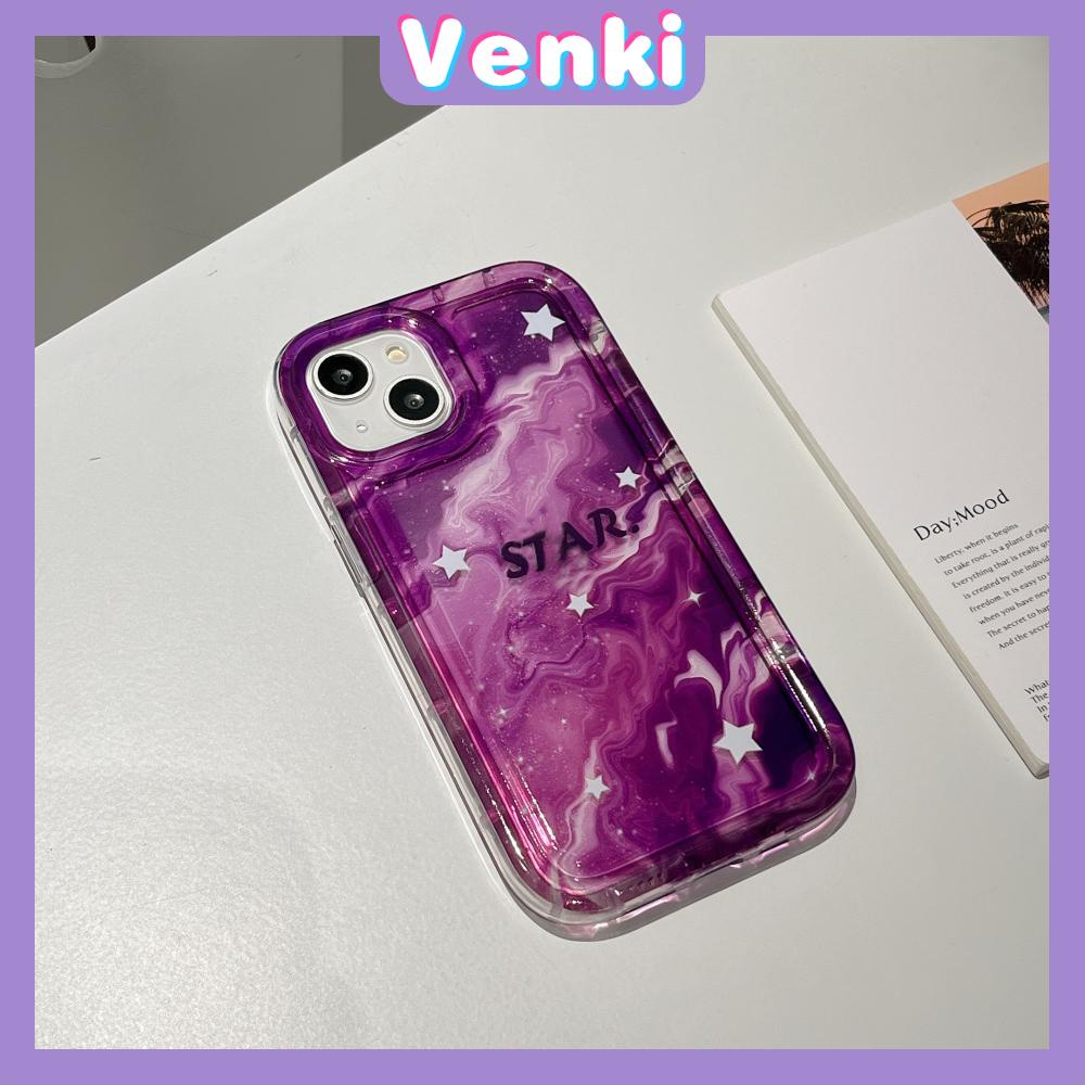 Case For iPhone 14 Pro Max TPU Soft Jelly Airbag Case Glossy Dark Purple Nebula Star Case Camera Protection Shockproof For iPhone 14 13 12 11 Plus Pro Max 7 Plus X XR