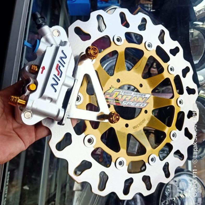 PRODUK- KALIPER NISSIN MONOBLOK SET DISK CAKRAM DAN BREKET PNP MP TIGER .