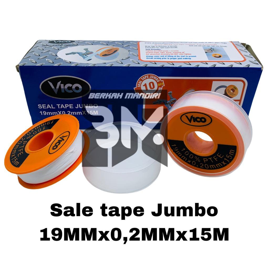 Seal Tape Sealtape TBA 12MM x 15M Jombo /Siltep Kran Air Selotip Keran Isolatip Pipa Solatip Model Onda Full 15 meter