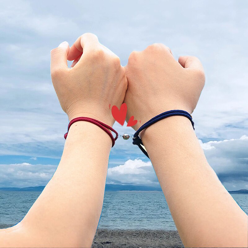 T&amp;Y Gelang Couple Tali Magnet Attract Gelang Persahabatan Lucu Aneka Warna Bracelet Pasangan Wanita Pria