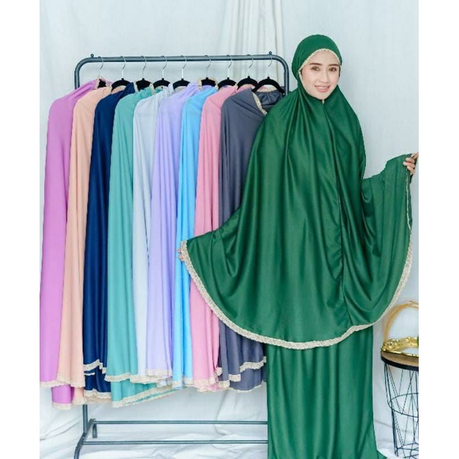 MUKENA POLOS RENDA MUKENA TRAVELING TERMURAH