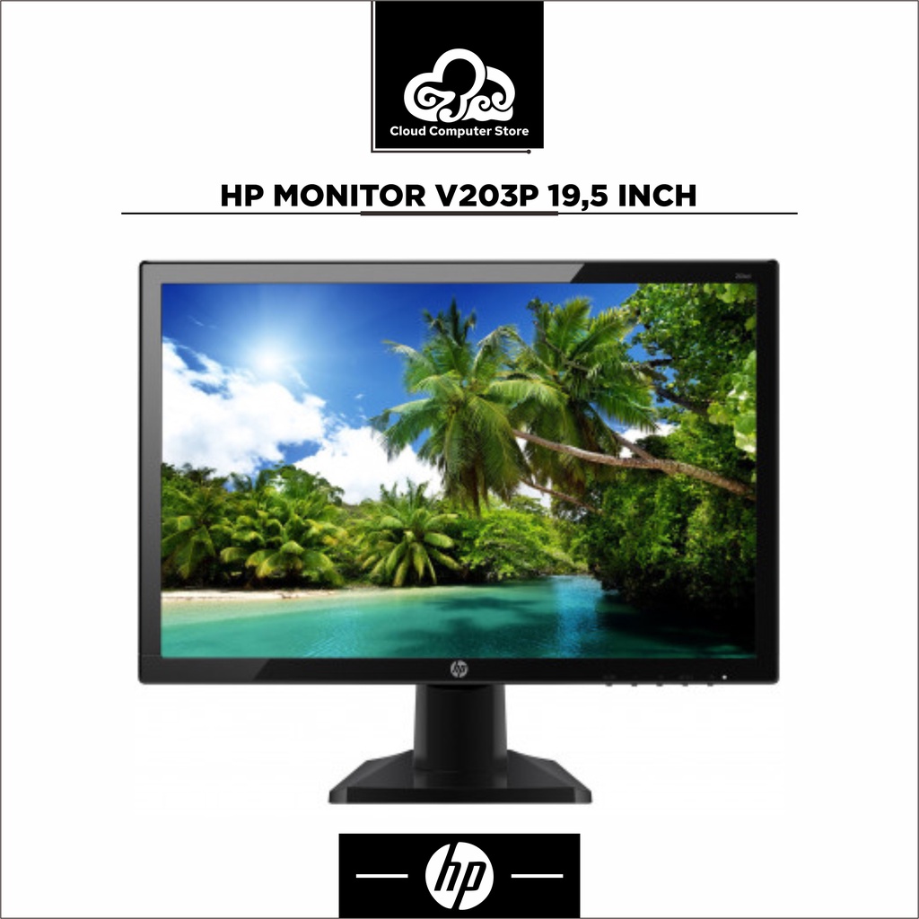 HP V203p Monitor Komputer - Black [19.5 Inch]