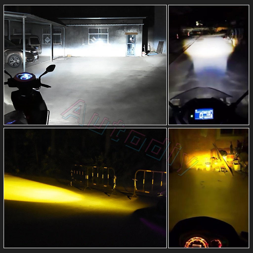 H4 LED Moto H6 BA20D P15D LED Lampu Depan Sepeda Motor Lampu CSP Lensa Putih Kuning Hi Lo Lampu Skuter Aksesoris Lampu Kabut