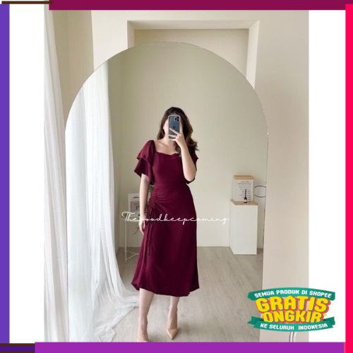 DISKON GEDE AKHIR TAHUN BIG SIZE M-XXXXL Dress Casandra Dres Sabrina Irise Wanita korea A Line Bodyc