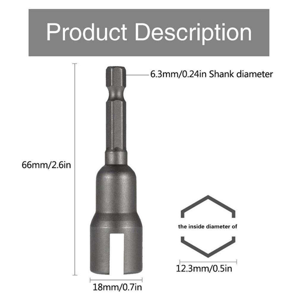 Butterfly Bolt Socket 6.35mm Untuk Alat Listrik Slotted High-carbon Steel Electric Screwdriver Sleeve