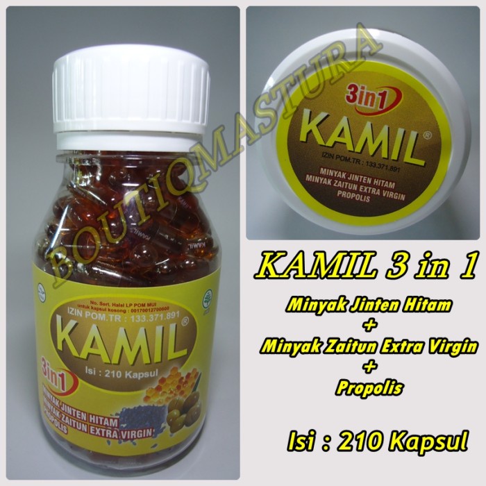 Kamil 3in1 210 kapsul ( Jinten Hitam + Zaitun + Propolis ) 3 in 1