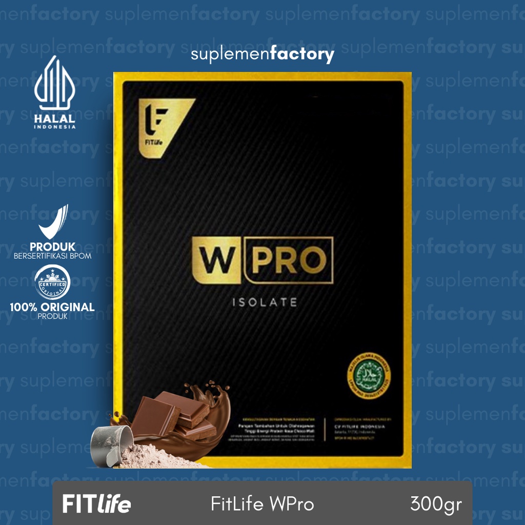 Fitlife W Pro Isolate 300 Gram Whey Protein Isolate Wpro Fit Life