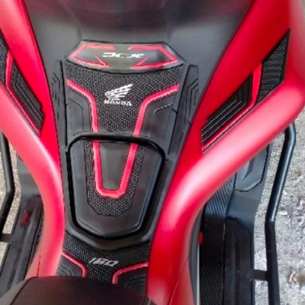 Tankpad pcx 160 Karet Timbul 3D merah Biru Gold Silver putih - Gold