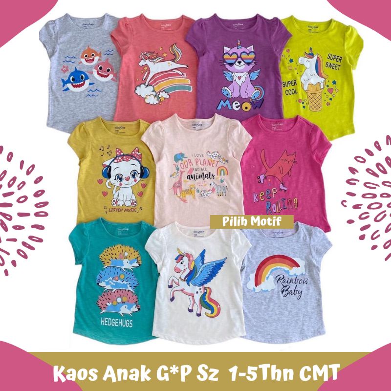 Kaos Anak Perempuan Katalog 3 Sz baby -5thn (CMT)