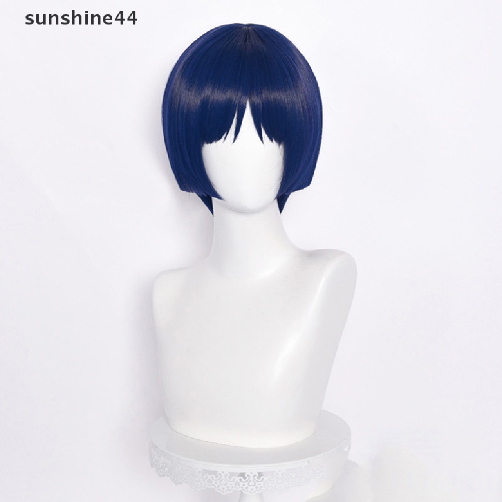 Sunshine Wig / Rambut Palsu Model Scaramouche Warna Biru Untuk Cosplay Halloween