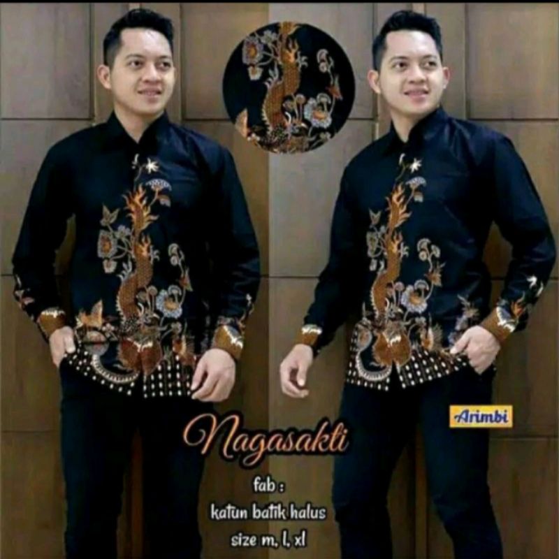 COD - Motif Ayam - Baju Batik Pria Lengan Panjang - Kemeja Batik Pria Panjang - Batik Pria terbaru - Kemeja kantor Terbaru - Batik Pekalongan