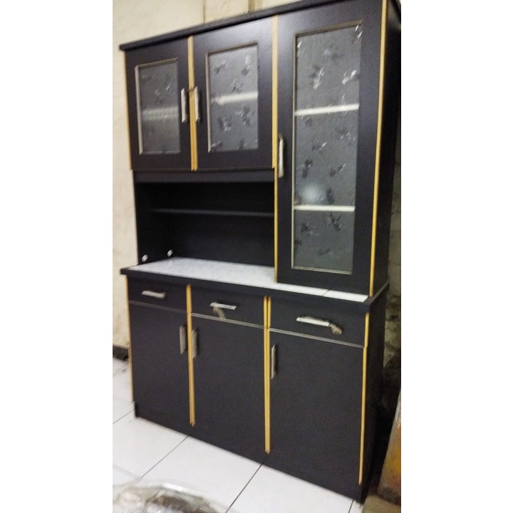 TERMURAH CUCIN GUDANG Lemari Dapur 3 Pintu Lemari Sayur Rak Piring Minimalis BANDUNG CIMAHI Only Kit
