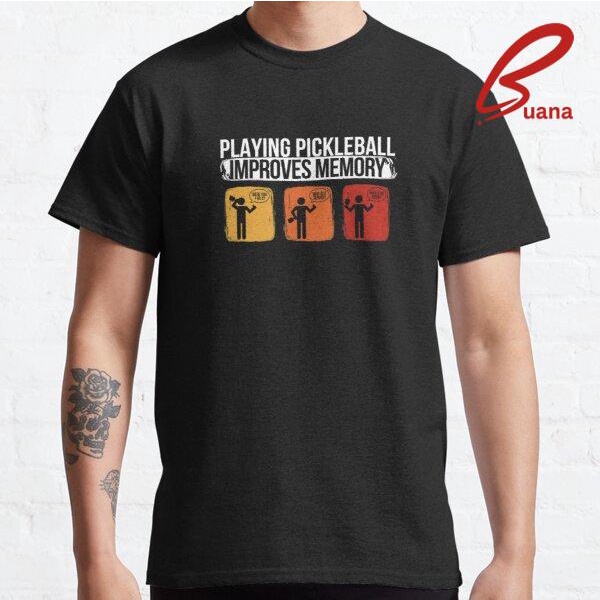 Kaos Baju Pria Wanita Playing Pickleball improves memory, Pickleball 243