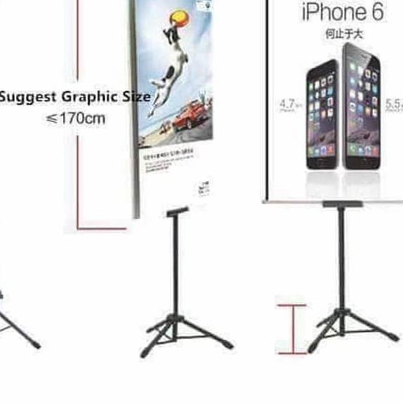 Tripod Banner 2 sisi Standing Display , Stand Tripod Foto Frame - 2 sisi