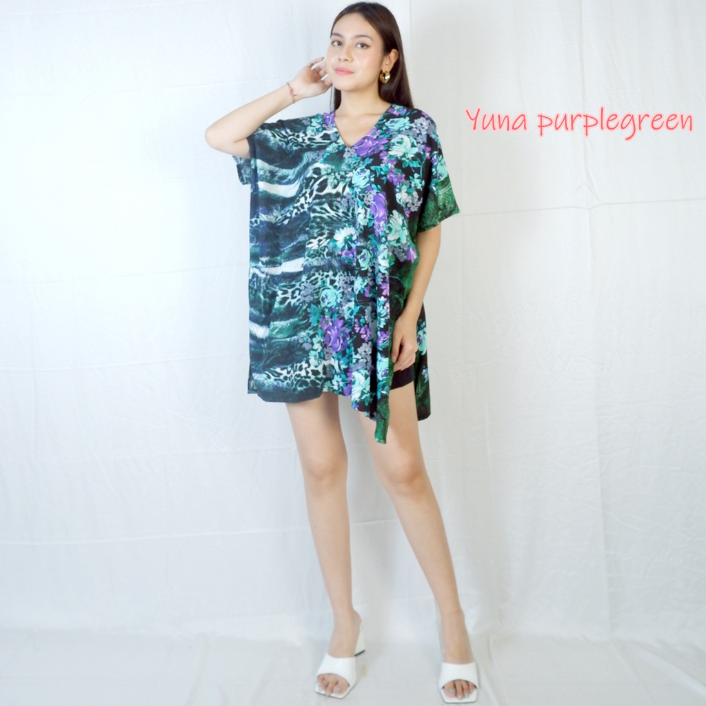 LONG TOP SQUARE V NECK ATASAN WANITA ATASAN RAYON