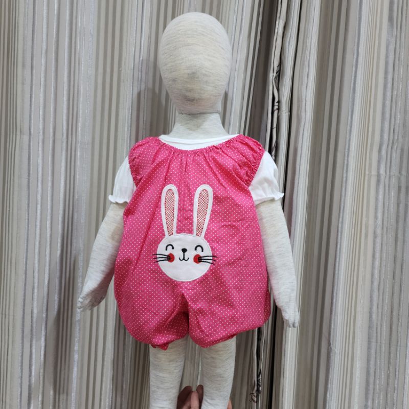 Baju bayi perempuan Stelan Jumpsuit bunny