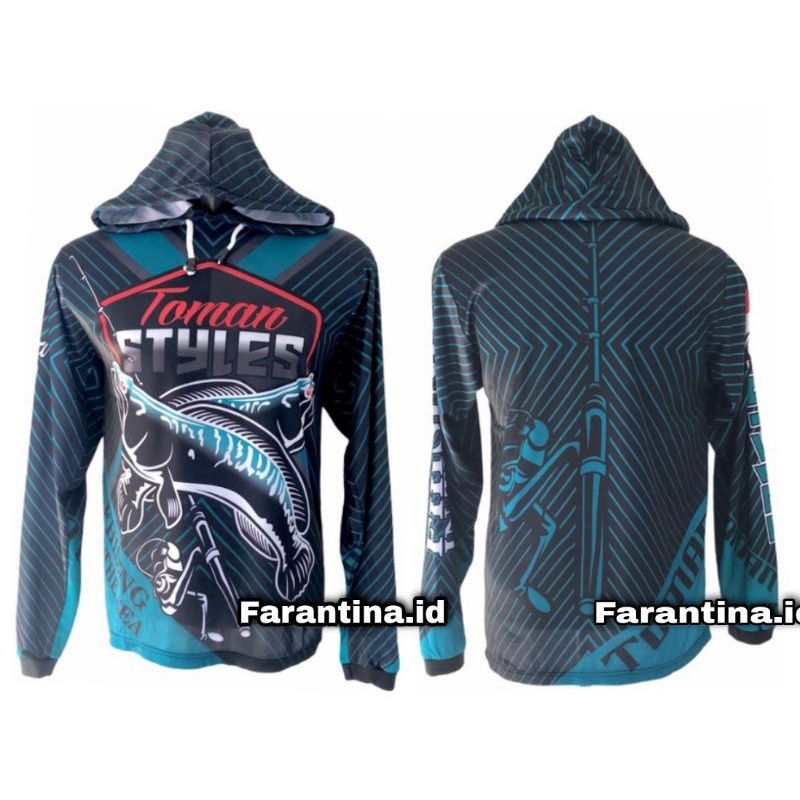 Baju jersey mancing motif printing Kaos jersey mancing pakai topi full printing