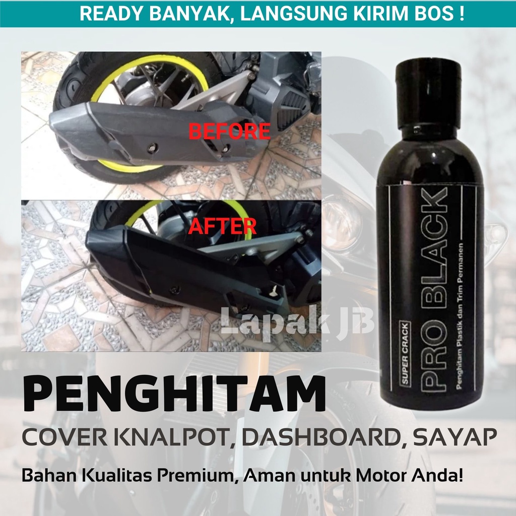 Penghitam Body Motor Permanen 100% Original Anti Air 60ML Beat fi Black Master Magic Bening Brohero 