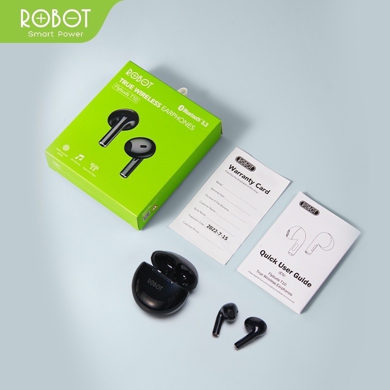 ROBOT RT10 Earphone TwS Wireless HD Sound IPX4 Waterproof Headset TWS Bluetooth Smart Touch