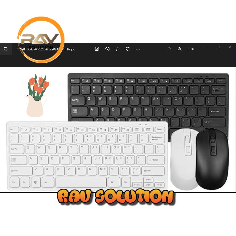 keyboard and mouse wireless set gaming combo mini slim GKM901-Hitam/Keyboard wireless mouse/Keyboard  Mouse wireless/mouse keyboard wireless/  - RAV SOLUTION