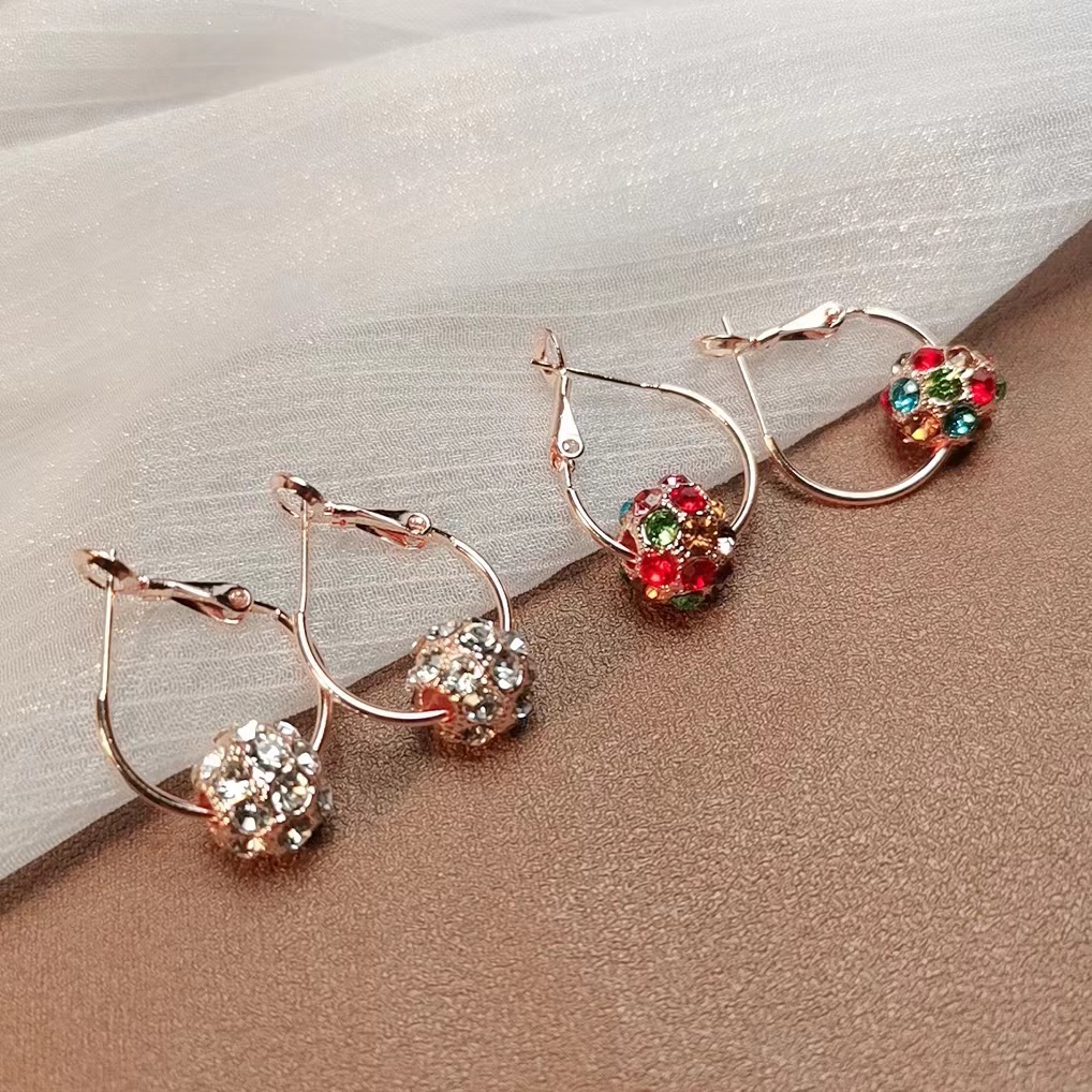 [COD] Fashion Bola Kristal Anting Earrings Untuk Pesta Pernikahan Wanita Perhiasan