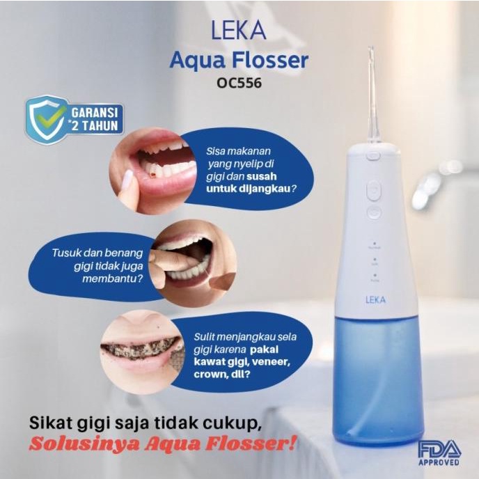 LEKA OC556 Aqua Flosser - Portable Oral Dental Water Irrigator ---TERBARU---