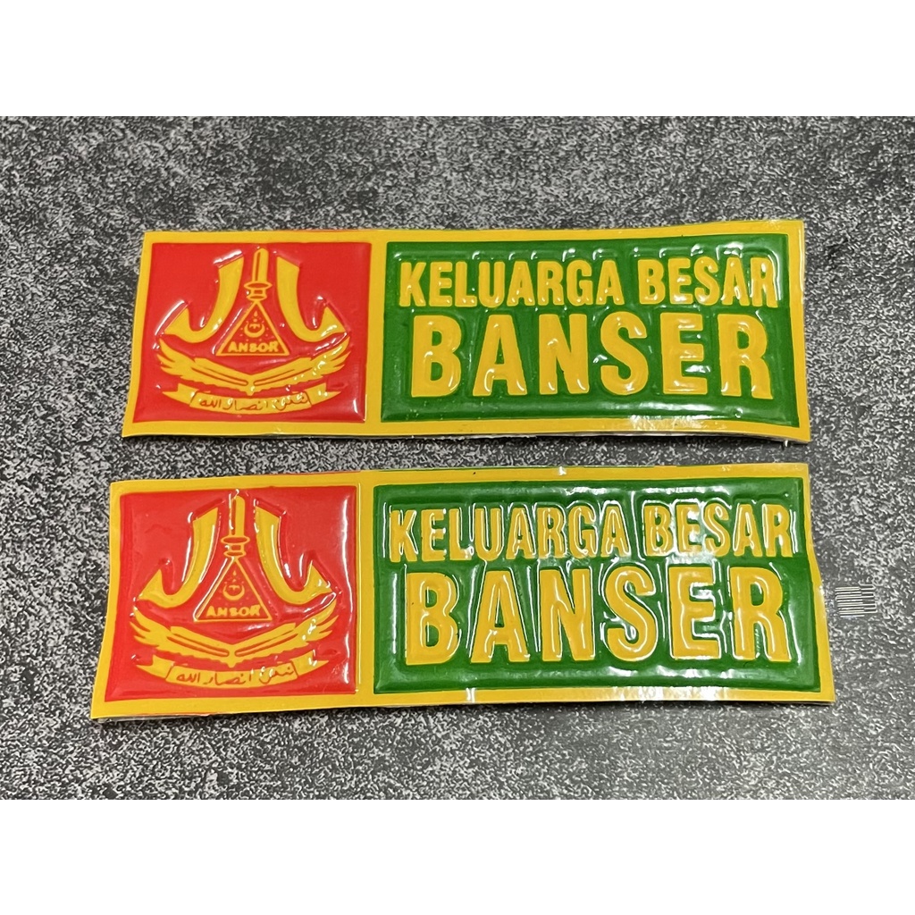 Sticker Plat Banser (Hijau) - Stiker Plat Banser - Stiker Motor Banser