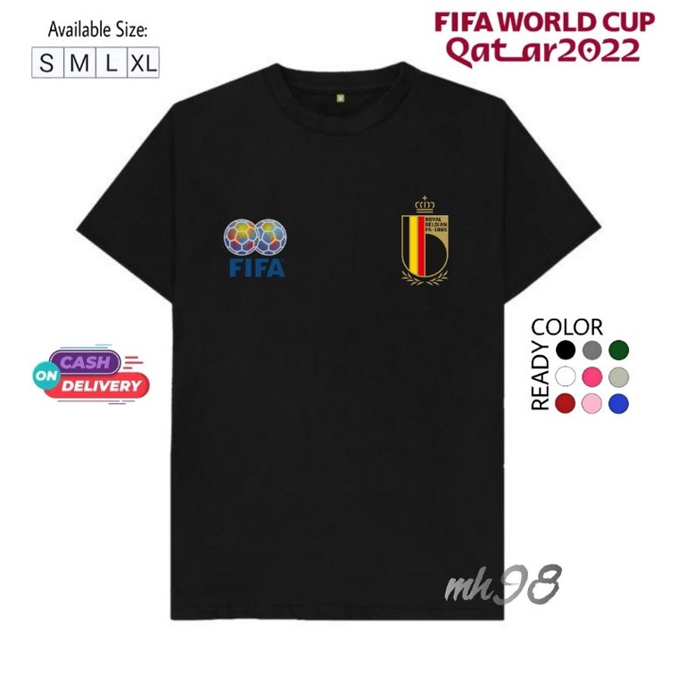 Kaos baju T-shirt piala dunia Qatar 2022 Belgium/Kaos anak piala dunia qatar 2022 Belgium/Baju anak 