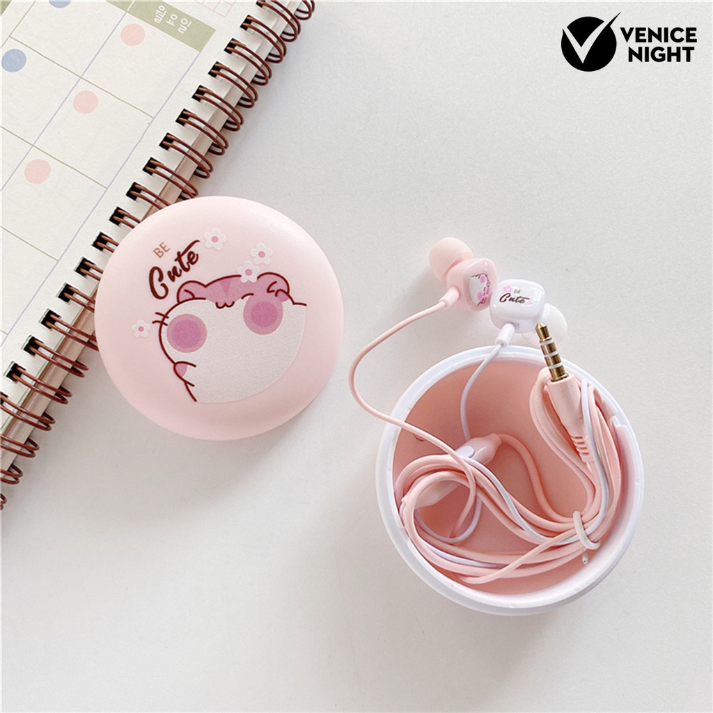 (VNEP) (Berkabel) Earphone Noise Reduction Stereo Ergonomis Universal 3.5mm Mega Bass In-ear Earbud untuk Merekam Lagu