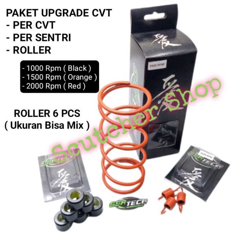 PAKET UPGRADE PER CVT PER CENTRI 1000 1200 1500 2000 RPM PLUS ROLLER BEAT VARIO ADV PCX GENIO SCOOPY SPACY