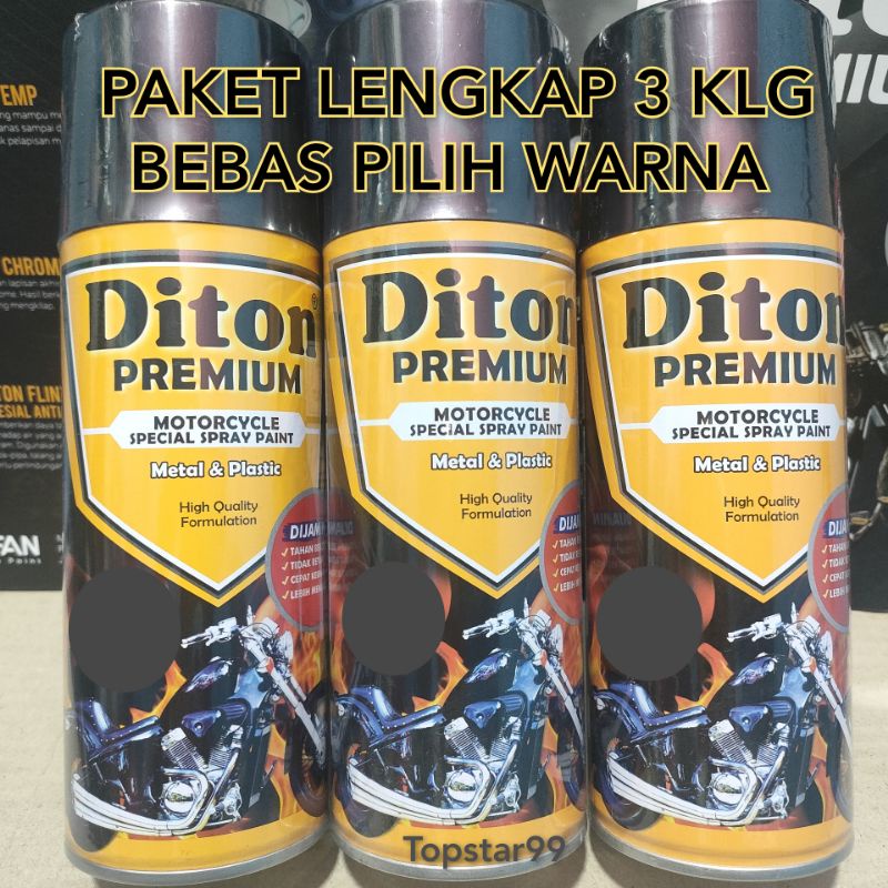 Pilok Cat Diton Premium Paket Lengkap 3 Kaleng Bebas Pilih Warna Uk 400cc Pilox Cat Semprot Diton Spray Paint