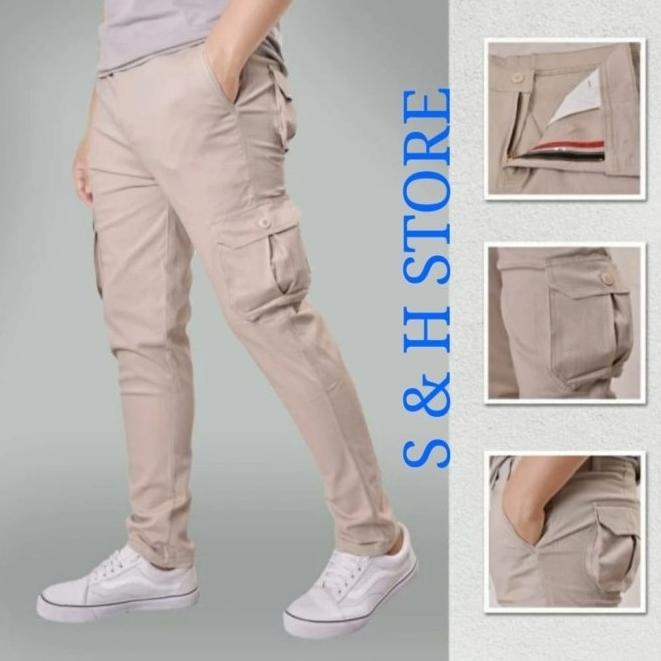 CELANA PANJANG CARGO PRIA+CELANA PANJANG CARGO DEWASA+CARGO CREAM