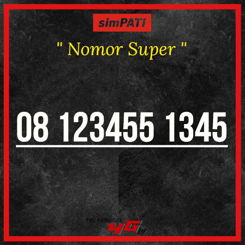 Nomor Cantik Perdana SimPATI dari Telkomsel seri 0812 823242