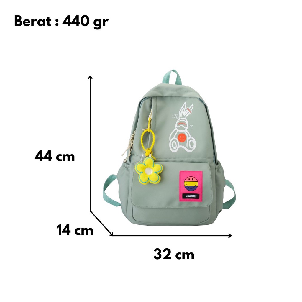 [MONA] Free Gantungan Tas -Tas Ransel Travelling dan Sekolah Model Cakep dan Lucu Kualitas Import Premium -M0211