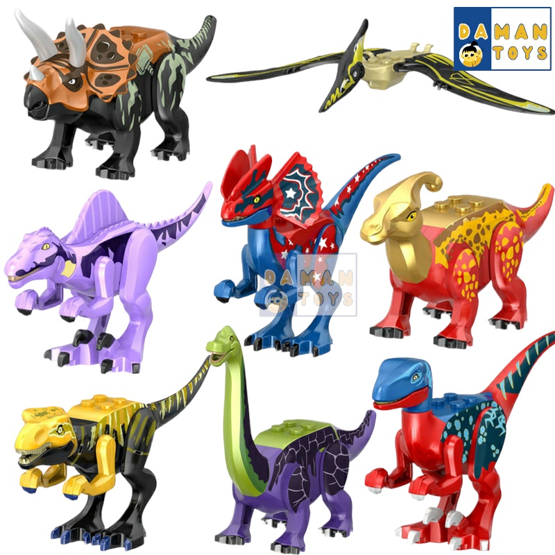 Mainan Bongkar Pasang Edukasi Dinosaur Tirex Dinosaurs Diy Dino Brachiosaurus Triceratops