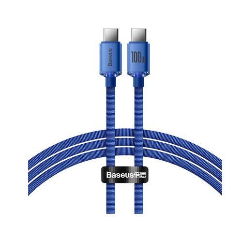 Baseus Crystal Shine Series Fast Charging 100W Data Cable USB-C to USB-C 1.2m 2m Garansi Resmi