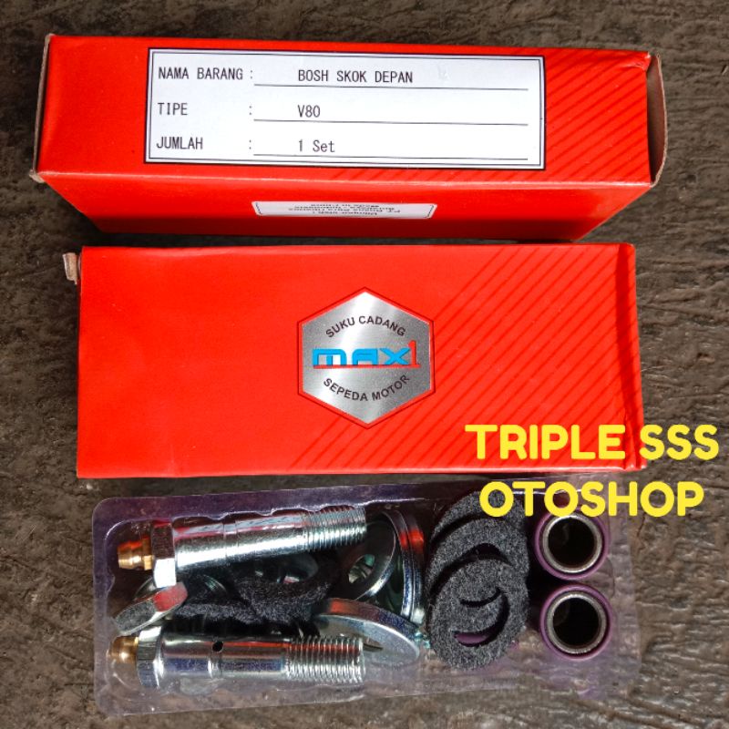BOSH BOS SHOCK SKOK DEPAN KIT SET BAUT MAX1 YAMAHA V75 / V80 / V 75 V 80