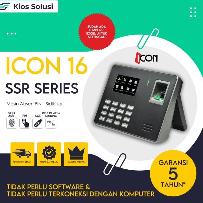 Mesin Absensi Sidik Jari | ICON 16 | Fingerprint | SSR Original