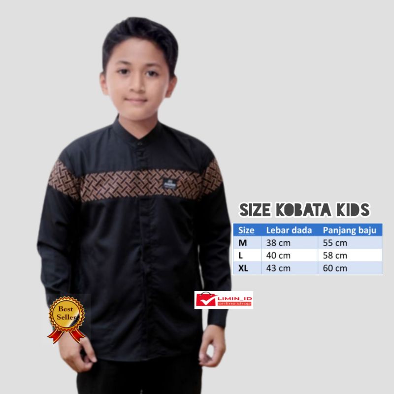 Baju Koko Terbaru Kobata Anak Laki-laki Pakaian Muslim Viral Toyobo Tojiro BISA COD USIA SD SMP