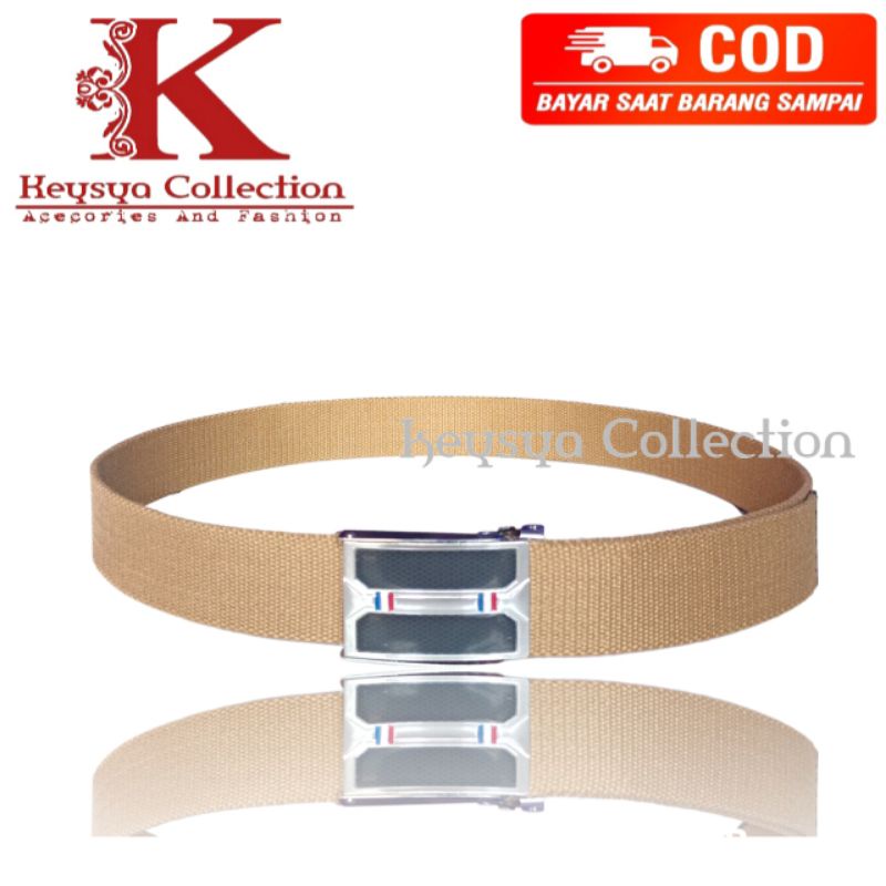 ikat pinggang pria kanvas sabuk pria tanpa Lobang