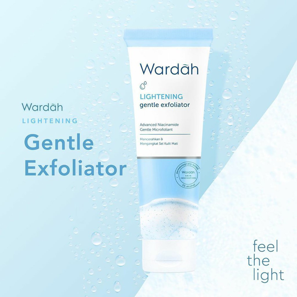 Jual Wardah Lightening Gentle Exfoliator Scrub Wajah 60 ML Sabun Cuci