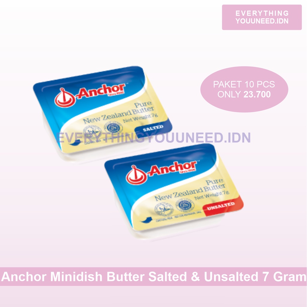 Anchor Minidish Butter Unsalted &amp; Salted 7 Gram / Butter Mpasi