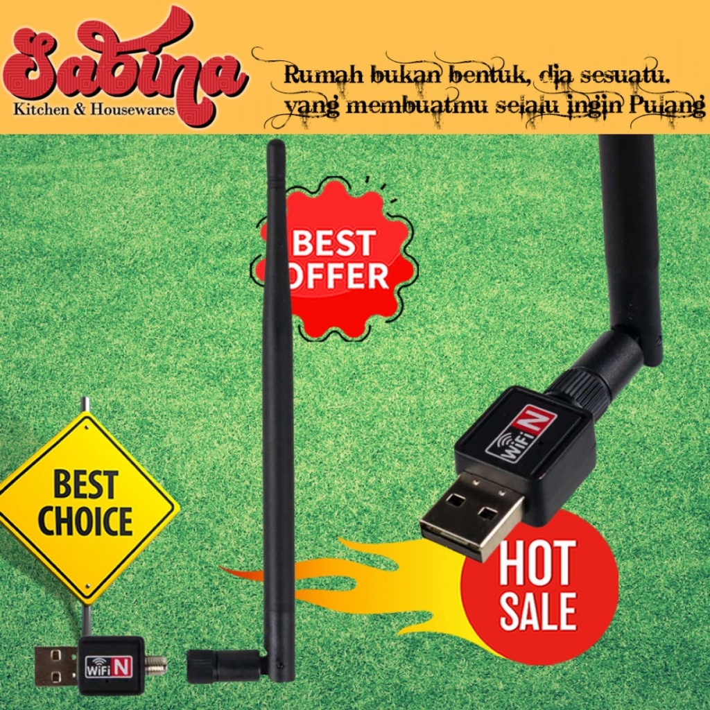 USB Dongle Wireless Adapter 802.11N 150Mbps Dengan Antena