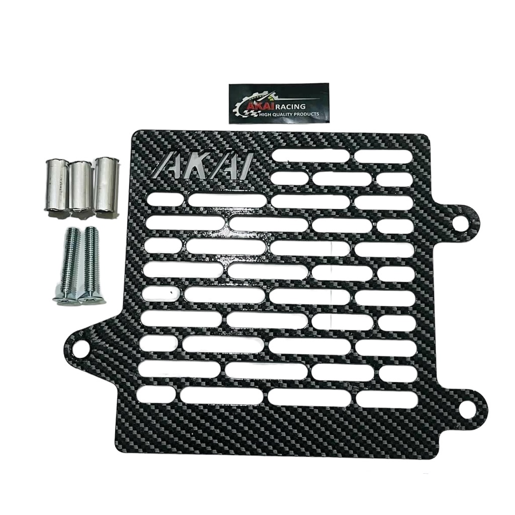 Cover Radiator Tutup Radiator Akai Racing Karbon Series Nmax,Nmax New,,Aerox,Lexi,Pcx,Adv,Vario 125,Vario 150,Vario 160