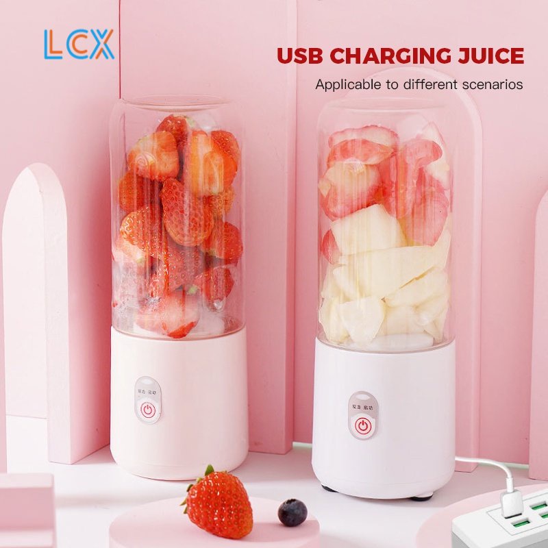 LCX Blender Juicer Portable USB 500ML Mini Juicer Multifungsi  Pisau Kaca Tebal Bisa Jadi Cangkir VS-1853