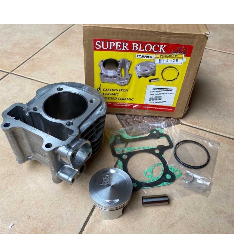 Paket Bore Up BRT 53 Beat Deluxe Beat New Genio Scoopy New Prestige Blok Piston BRT Beat Deluxe Blok Seher BRT beat Deluxe Genio Beat street New Paketan BRT Beat New Beat 2020 2021 2022 Seher beat deluxe Piston Beat Delux Genio 53 mm ghio motor shop